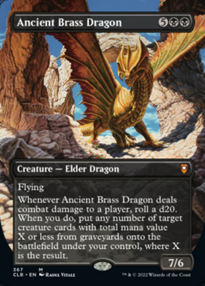 Ancient Brass Dragon (Borderless Alternate Art) [Commander Legends: Battle for Baldur's Gate] | Exor Games Dartmouth