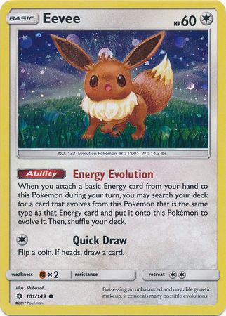 Eevee (101/149) (Cosmos Holo) [Sun & Moon: Base Set] | Exor Games Dartmouth