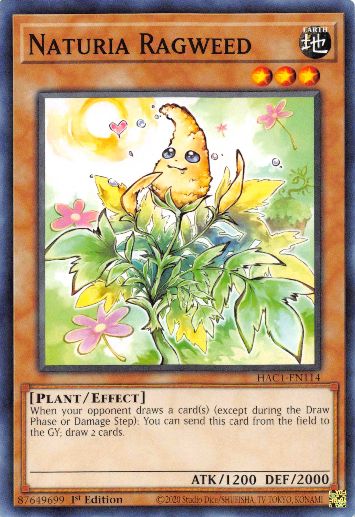 Naturia Ragweed (Duel Terminal) [HAC1-EN114] Parallel Rare | Exor Games Dartmouth