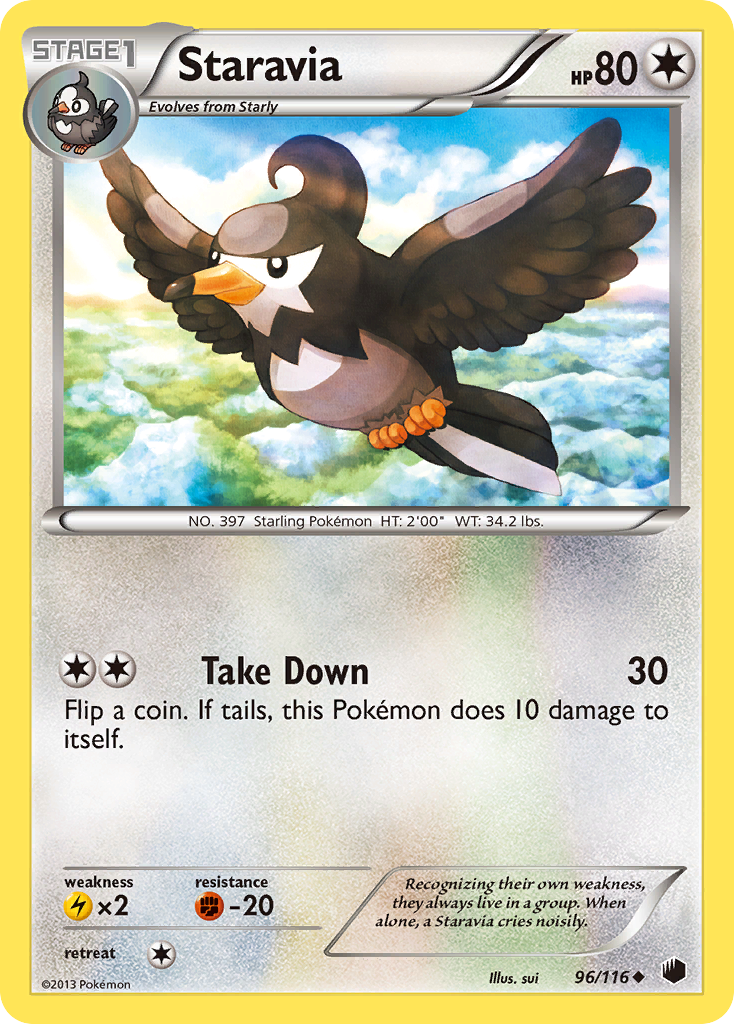 Staravia (96/116) [Black & White: Plasma Freeze] | Exor Games Dartmouth