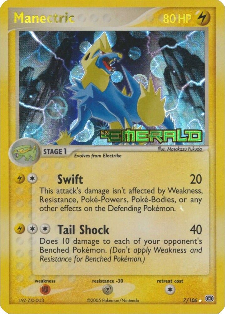 Manectric (7/106) (Stamped) [EX: Emerald] | Exor Games Dartmouth