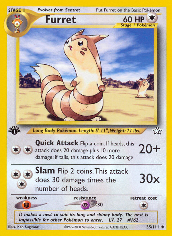 Furret (35/111) [Neo Genesis 1st Edition] | Exor Games Dartmouth