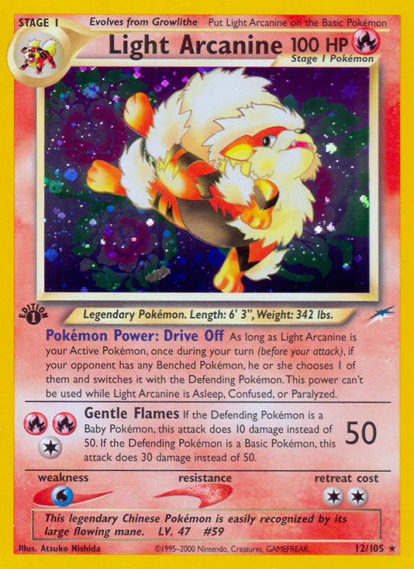 Light Arcanine (12/105) [Neo Destiny 1st Edition] | Exor Games Dartmouth