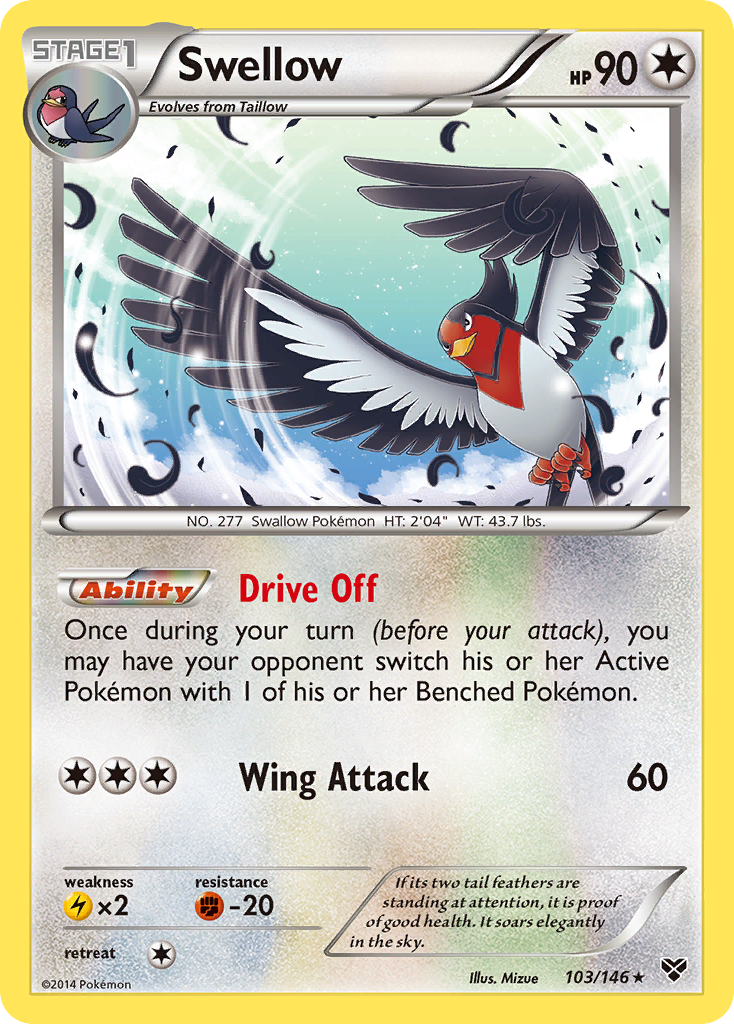 Swellow (103/146) [XY: Base Set] | Exor Games Dartmouth