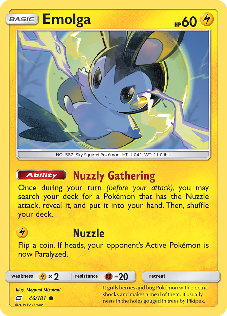 Emolga (46/181) [Sun & Moon: Team Up] | Exor Games Dartmouth