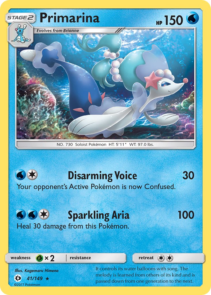 Primarina (41/149) (Theme Deck Exclusive) [Sun & Moon: Base Set] | Exor Games Dartmouth