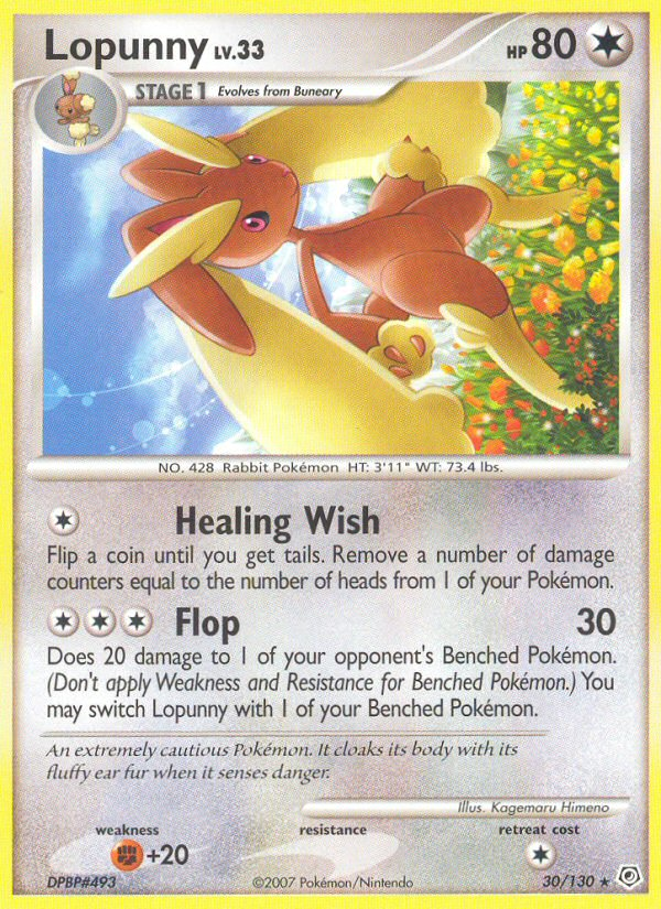 Lopunny (30/130) [Diamond & Pearl: Base Set] | Exor Games Dartmouth