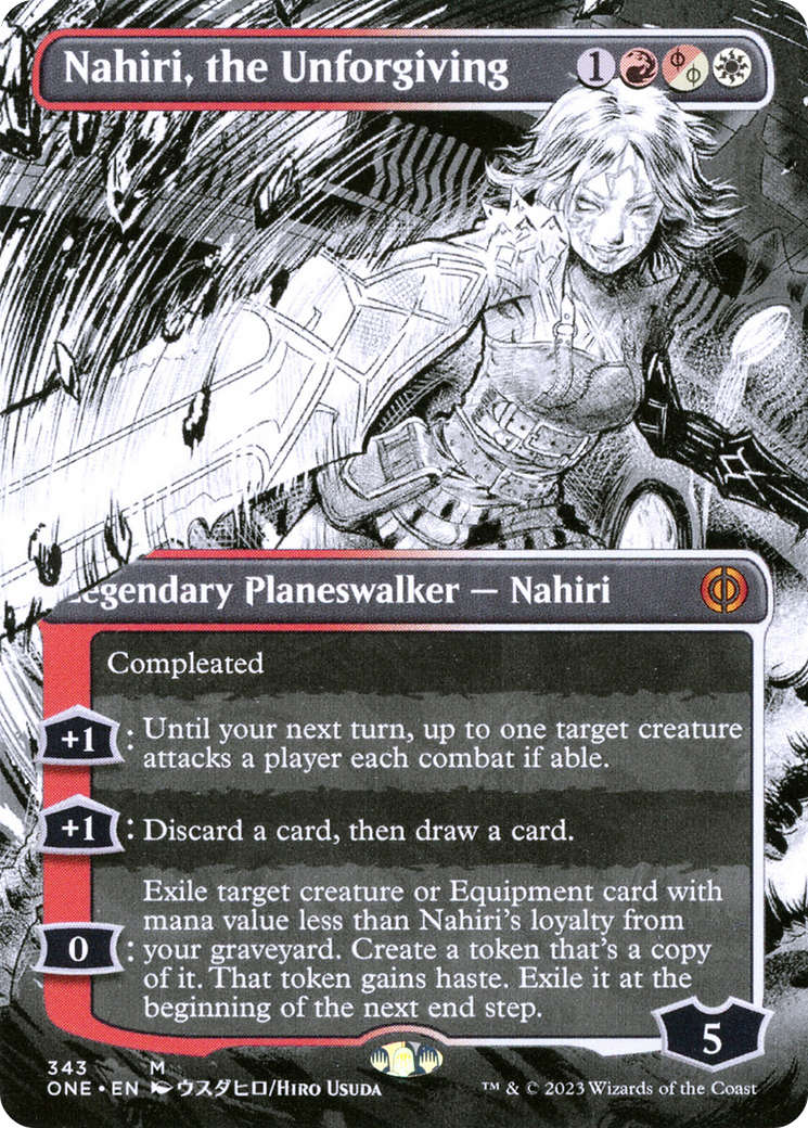 Nahiri, the Unforgiving (Borderless Manga) [Phyrexia: All Will Be One] | Exor Games Dartmouth