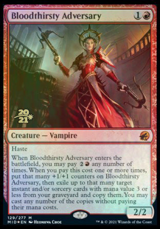 Bloodthirsty Adversary [Innistrad: Midnight Hunt Prerelease Promos] | Exor Games Dartmouth