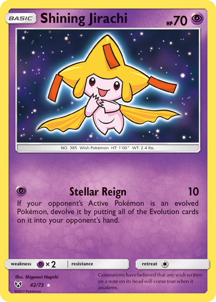 Shining Jirachi (42/73) [Sun & Moon: Shining Legends] | Exor Games Dartmouth