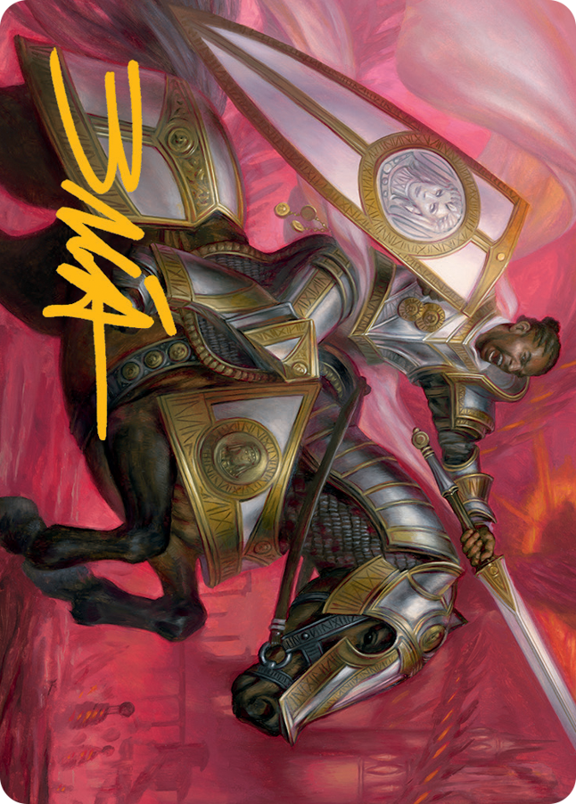 Sigiled Sentinel Art Card (Gold-Stamped Signature) [March of the Machine Art Series] | Exor Games Dartmouth