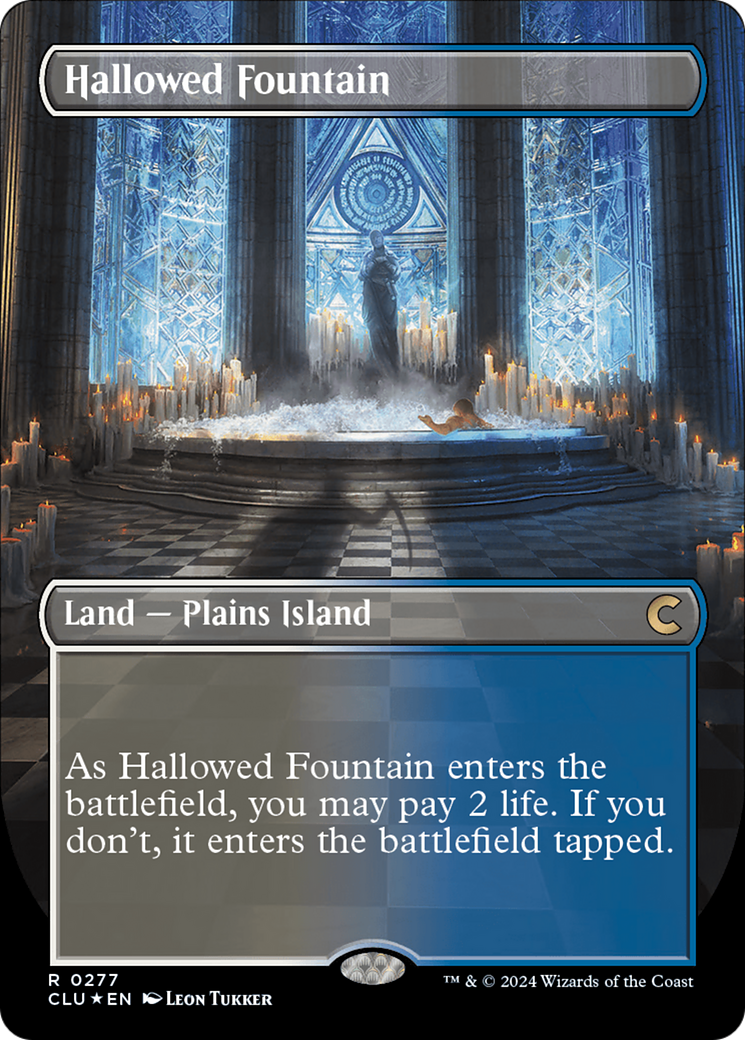 Hallowed Fountain (Borderless) [Ravnica: Clue Edition] | Exor Games Dartmouth