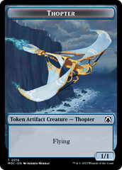 Thopter // Gold Double-Sided Token [March of the Machine Commander Tokens] | Exor Games Dartmouth