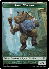 Thopter // Rhino Warrior Double-Sided Token [Murders at Karlov Manor Commander Tokens] | Exor Games Dartmouth