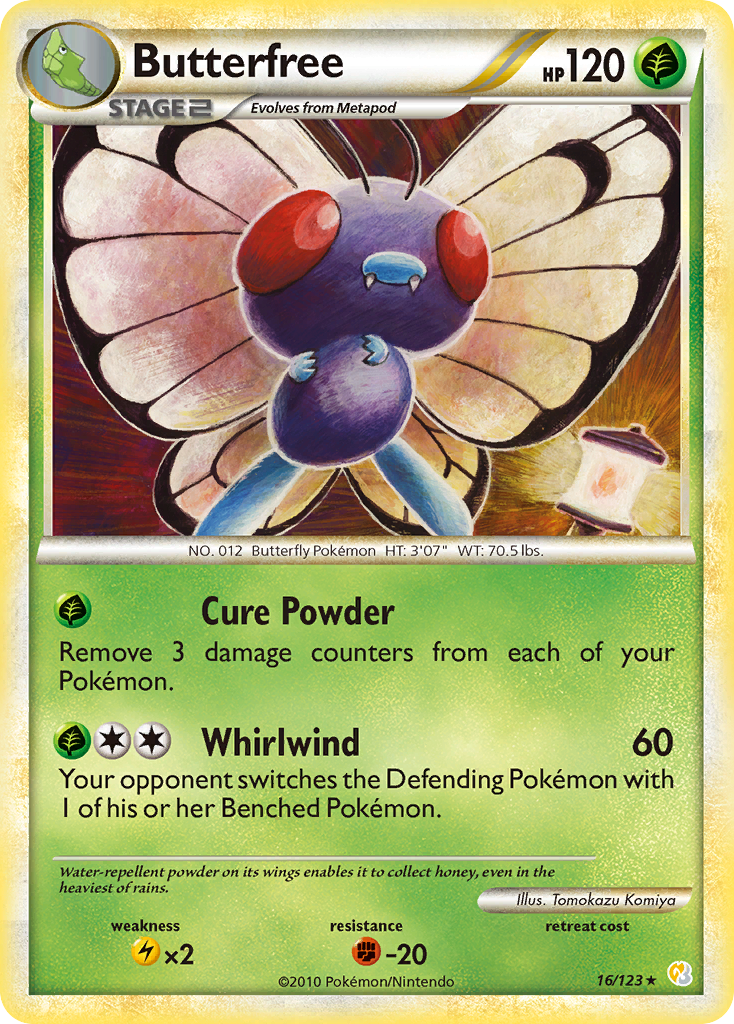 Butterfree (16/123) [HeartGold & SoulSilver: Base Set] | Exor Games Dartmouth