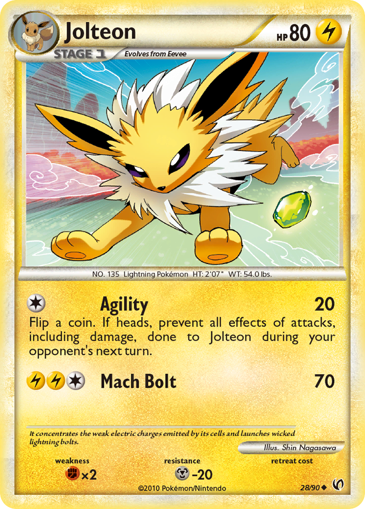 Jolteon (28/90) [HeartGold & SoulSilver: Undaunted] | Exor Games Dartmouth