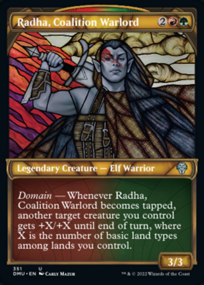 Radha, Coalition Warlord (Showcase Textured) [Dominaria United] | Exor Games Dartmouth