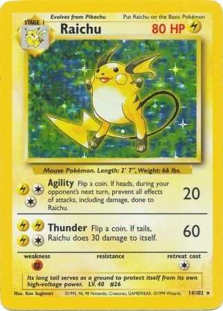 Raichu (14/102) [Base Set Unlimited] | Exor Games Dartmouth