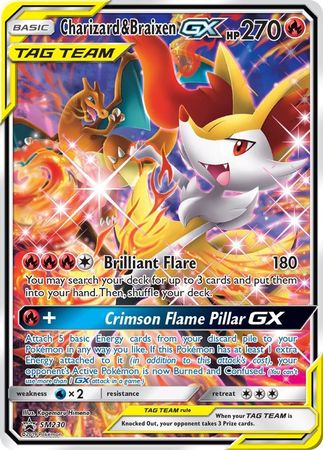 Charizard & Braixen GX (SM230) (Jumbo Card) [Sun & Moon: Black Star Promos] | Exor Games Dartmouth