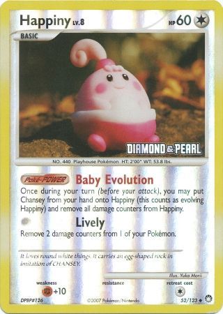 Happiny (52/123) [Burger King Promos: 2008 Collection] | Exor Games Dartmouth