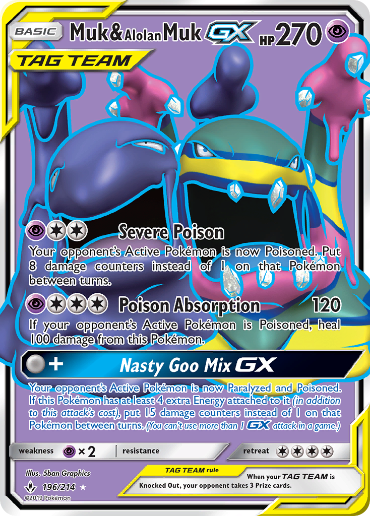 Muk & Alolan Muk GX (196/214) [Sun & Moon: Unbroken Bonds] | Exor Games Dartmouth