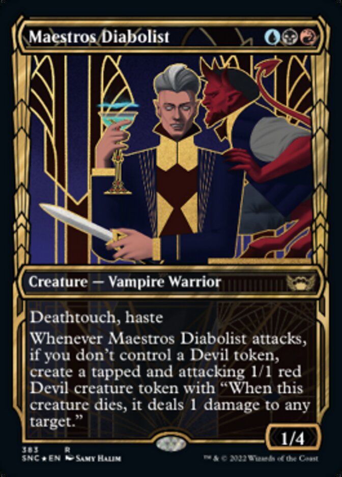 Maestros Diabolist (Showcase Golden Age Gilded Foil) [Streets of New Capenna] | Exor Games Dartmouth