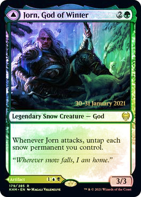 Jorn, God of Winter // Kaldring, the Rimestaff   [Kaldheim Prerelease Promos] | Exor Games Dartmouth