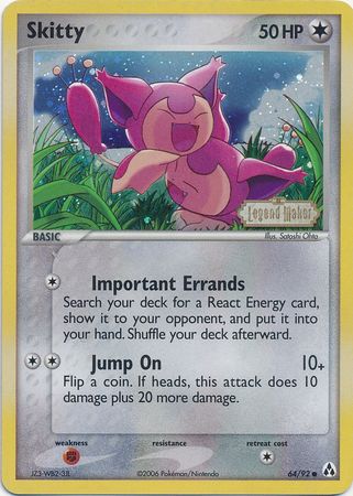 Skitty (64/92) (Stamped) [EX: Legend Maker] | Exor Games Dartmouth