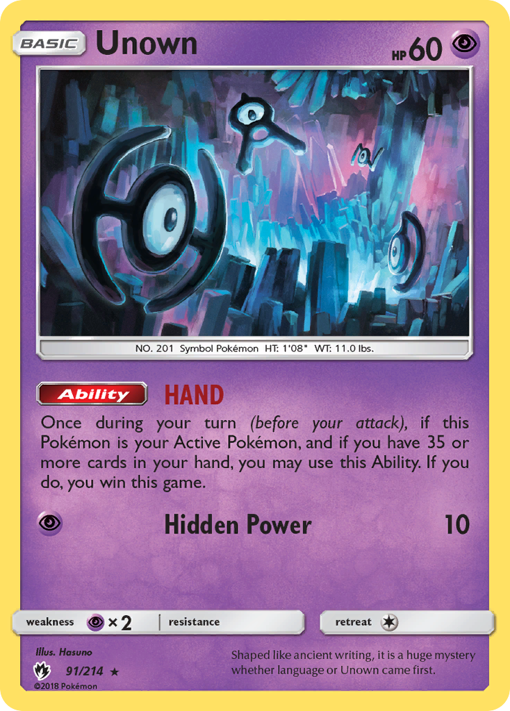 Unown (91/214) [Sun & Moon: Lost Thunder] | Exor Games Dartmouth