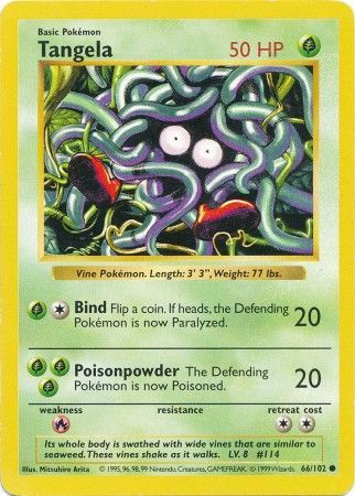 Tangela (66/102) [Base Set Shadowless Unlimited] | Exor Games Dartmouth