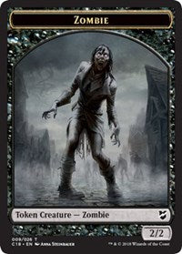 Zombie // Shapeshifter Double-sided Token [Commander 2018 Tokens] | Exor Games Dartmouth