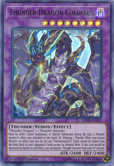 Thunder Dragon Colossus [MP19-EN183] Ultra Rare | Exor Games Dartmouth