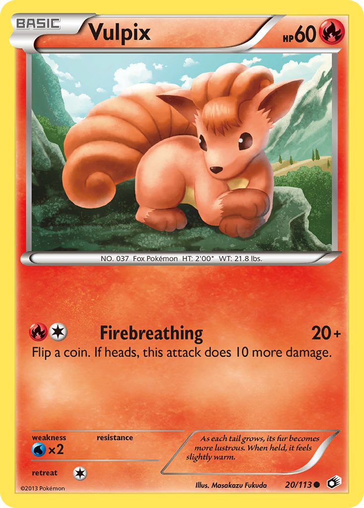 Vulpix (20/113) [Black & White: Legendary Treasures] | Exor Games Dartmouth