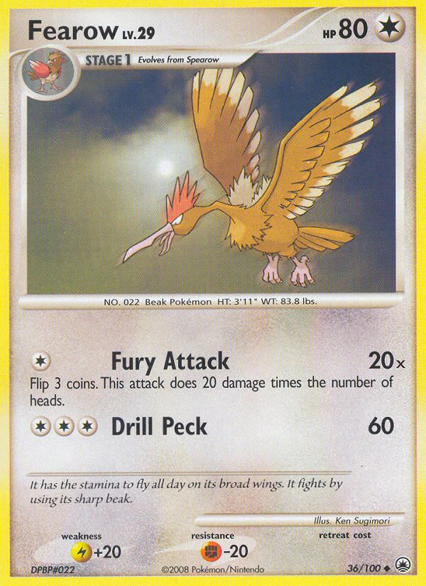 Fearow (36/100) [Diamond & Pearl: Majestic Dawn] | Exor Games Dartmouth