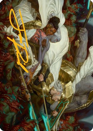 Storm the Seedcore Art Card (Gold-Stamped Signature) [March of the Machine Art Series] | Exor Games Dartmouth