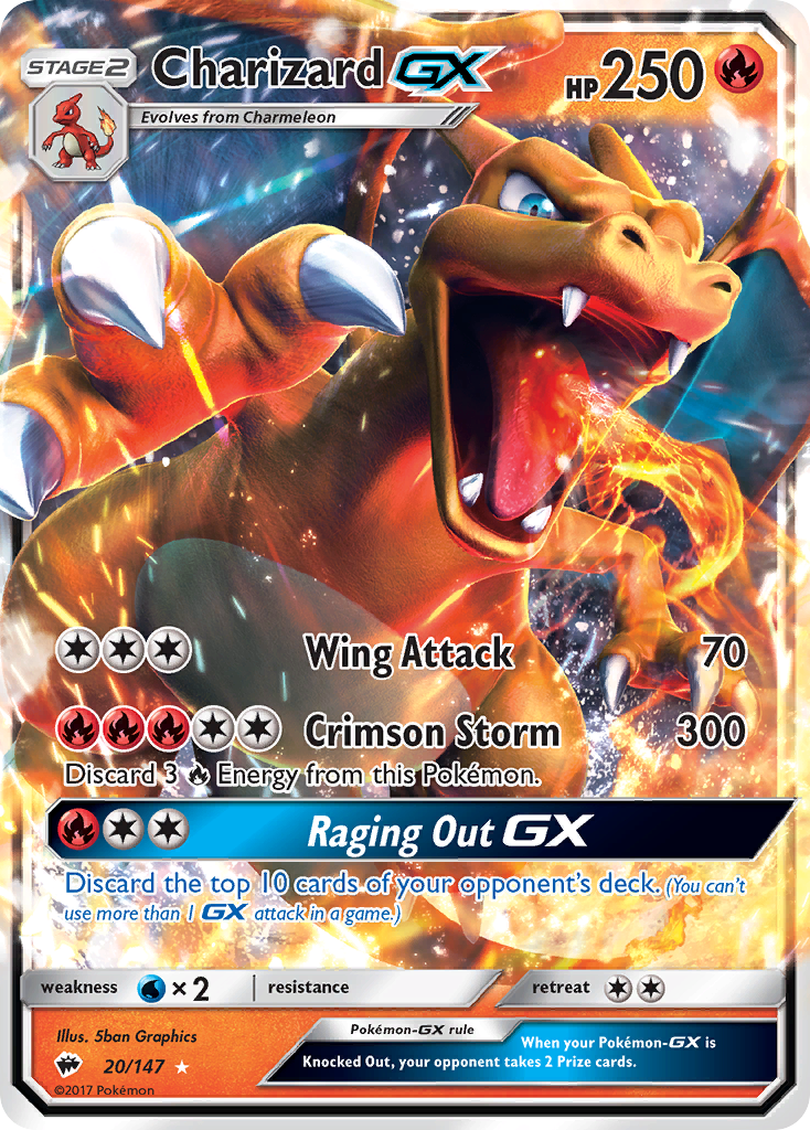 Charizard GX (20/147) [Sun & Moon: Burning Shadows] | Exor Games Dartmouth