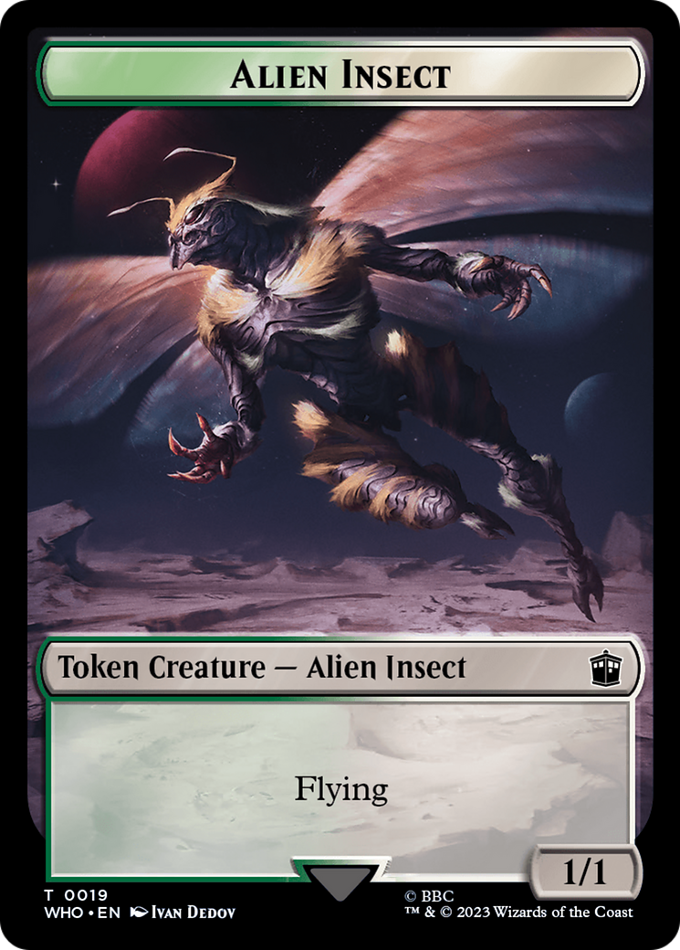 Alien Angel // Alien Insect Double-Sided Token [Doctor Who Tokens] | Exor Games Dartmouth