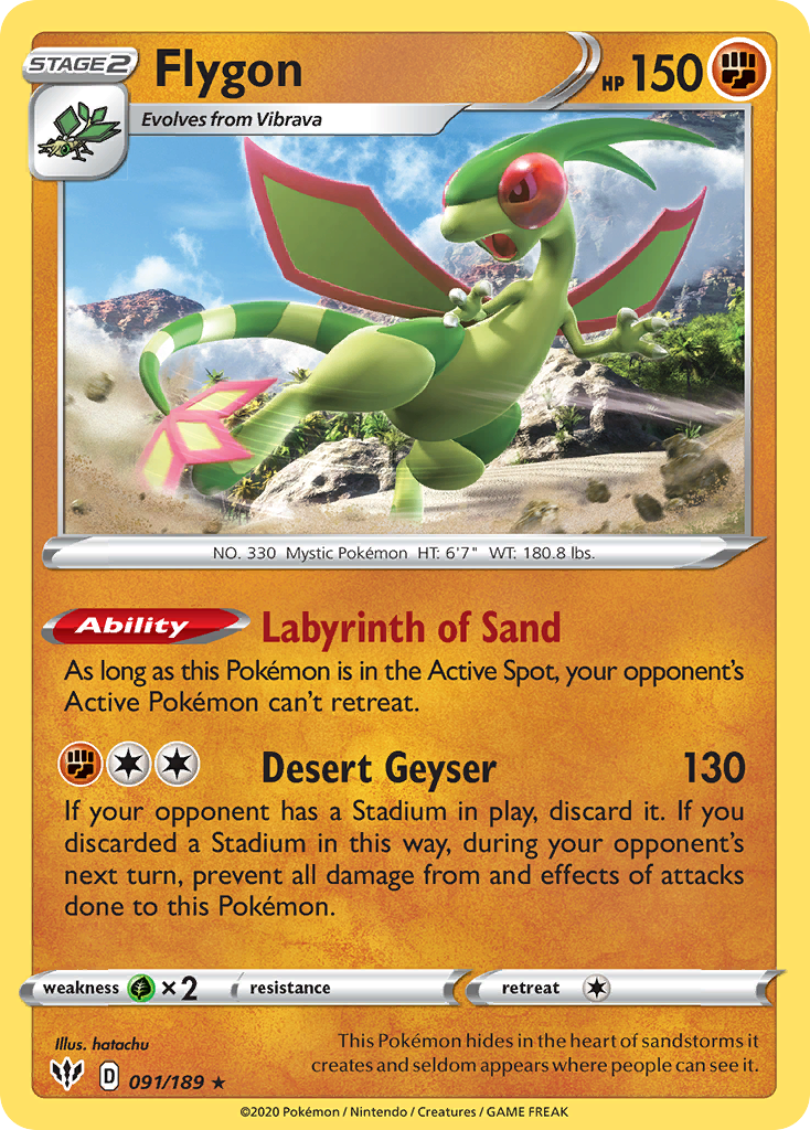 Flygon (091/189) [Sword & Shield: Darkness Ablaze] | Exor Games Dartmouth