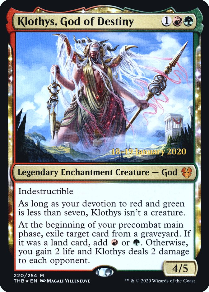 Klothys, God of Destiny [Theros Beyond Death Prerelease Promos] | Exor Games Dartmouth