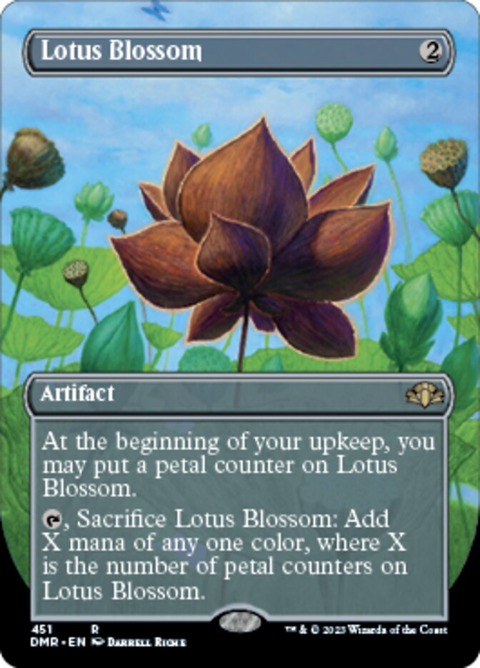 Lotus Blossom (Borderless Alternate Art) [Dominaria Remastered] | Exor Games Dartmouth