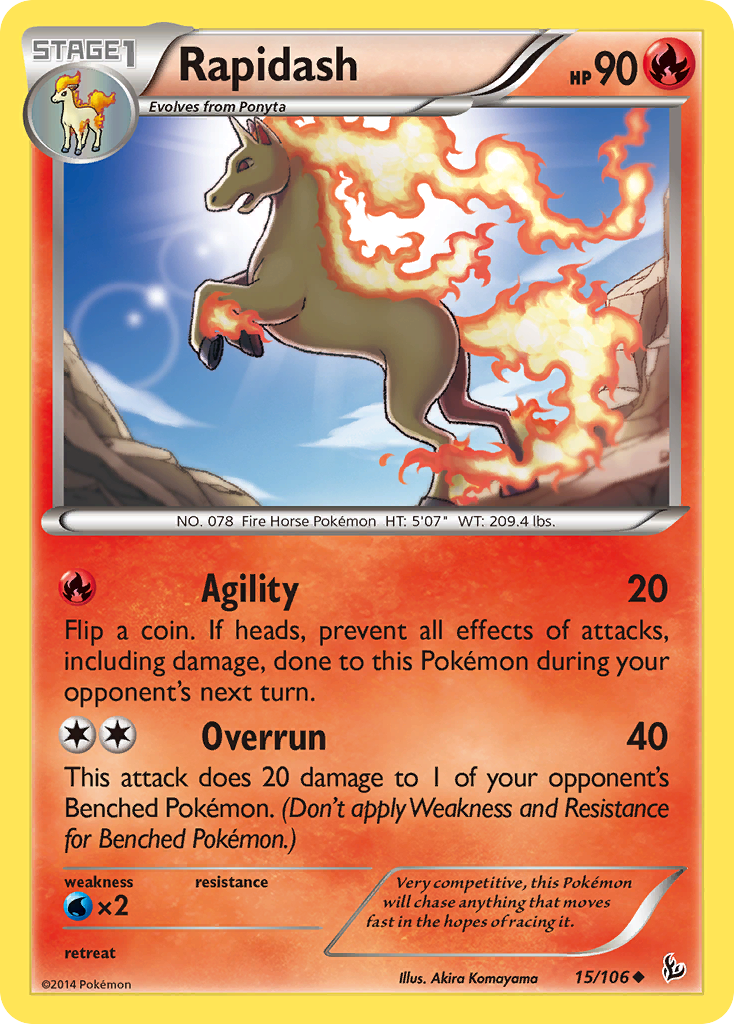 Rapidash (15/106) [XY: Flashfire] | Exor Games Dartmouth