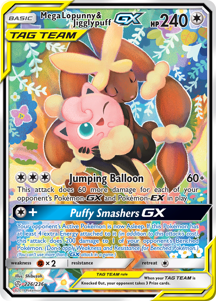 Mega Lopunny & Jigglypuff GX (226/236) [Sun & Moon: Cosmic Eclipse] | Exor Games Dartmouth