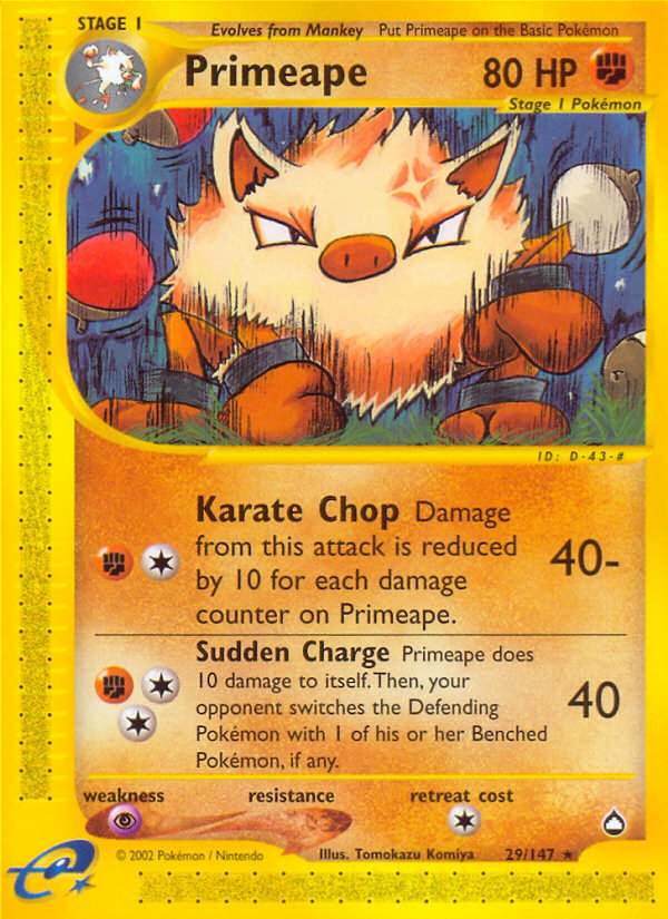 Primeape (29/147) [Aquapolis] | Exor Games Dartmouth