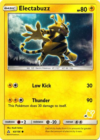 Electabuzz (43/156) (Pikachu Stamp #41) [Battle Academy 2020] | Exor Games Dartmouth