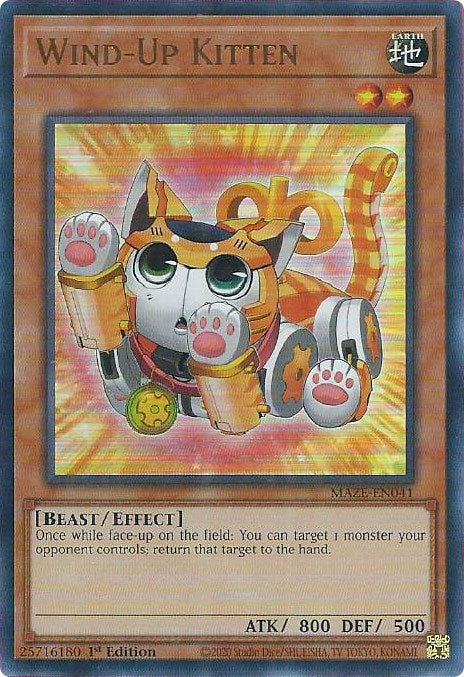 Wind-Up Kitten [MAZE-EN041] Ultra Rare | Exor Games Dartmouth