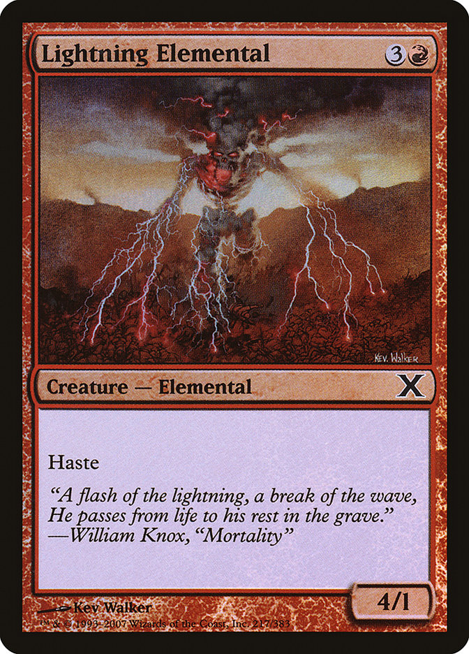 Lightning Elemental (Premium Foil) [Tenth Edition] | Exor Games Dartmouth