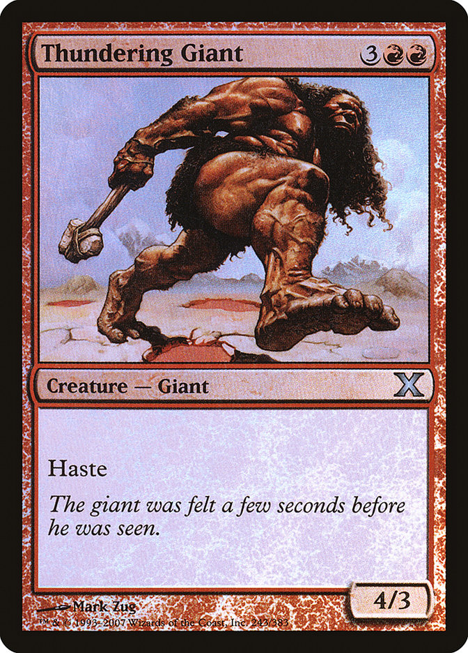 Thundering Giant (Premium Foil) [Tenth Edition] | Exor Games Dartmouth