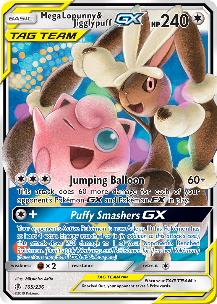 Mega Lopunny & Jigglypuff GX (165/236) [Sun & Moon: Cosmic Eclipse] | Exor Games Dartmouth