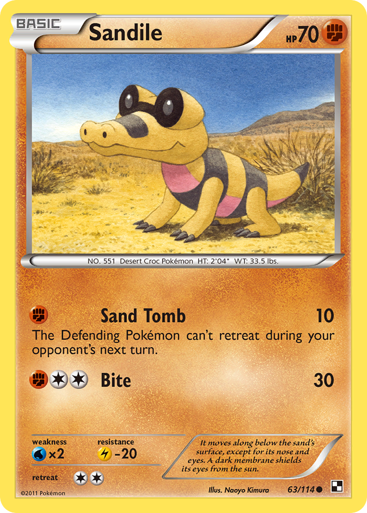 Sandile (63/114) [Black & White: Base Set] | Exor Games Dartmouth