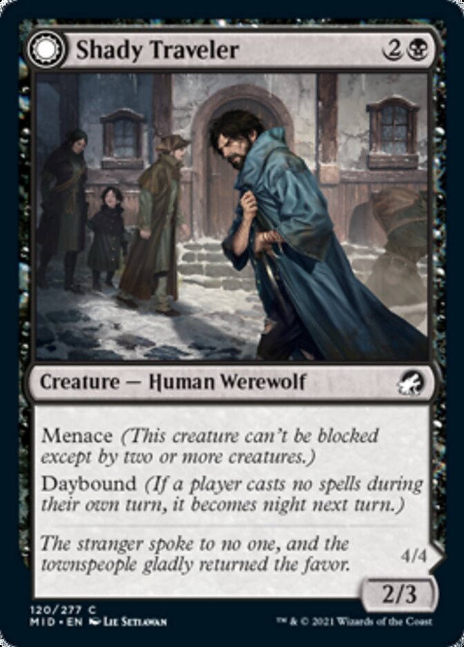 Shady Traveler // Stalking Predator [Innistrad: Midnight Hunt] | Exor Games Dartmouth